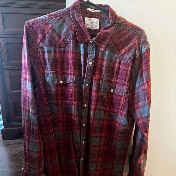 Lucky brand red collared shirt - Picture 1 of 1